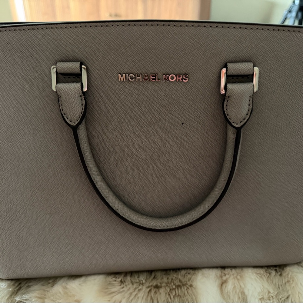 Michael Kors Taupe Satchel Bag